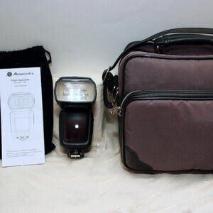 Vintage PaddedBag and Manual Powerextra Flash KIT forMirrorless/DSLR/SLR Cameras